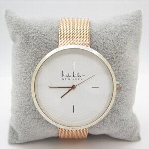 Women Nicole Miller New York Quartz WR Analog 42mm Dial Causal Round Watch(G171)